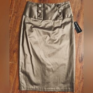 BCX Mocha Brown Pencil Skirt